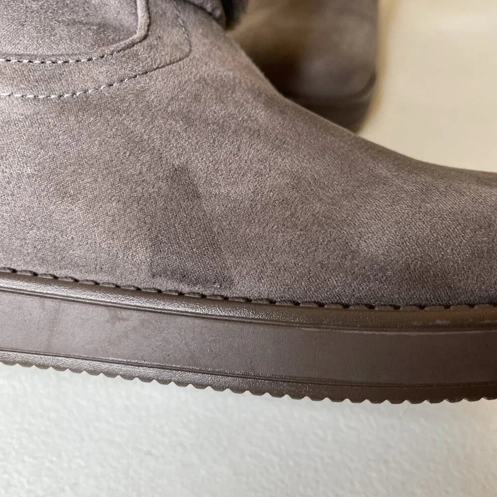 Guess Aussie Faux Fur Gray Ankle Booties Size 6